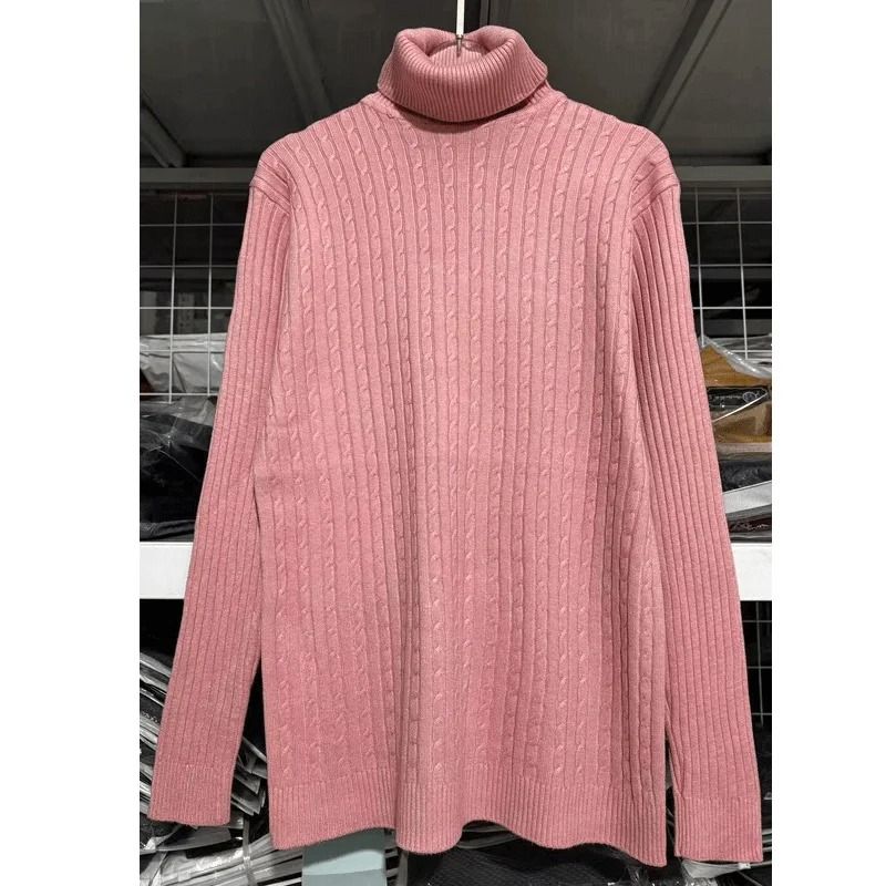Winter High Neck Thick Warm Sweater Men Slim Fit Pullover Knitwear 16