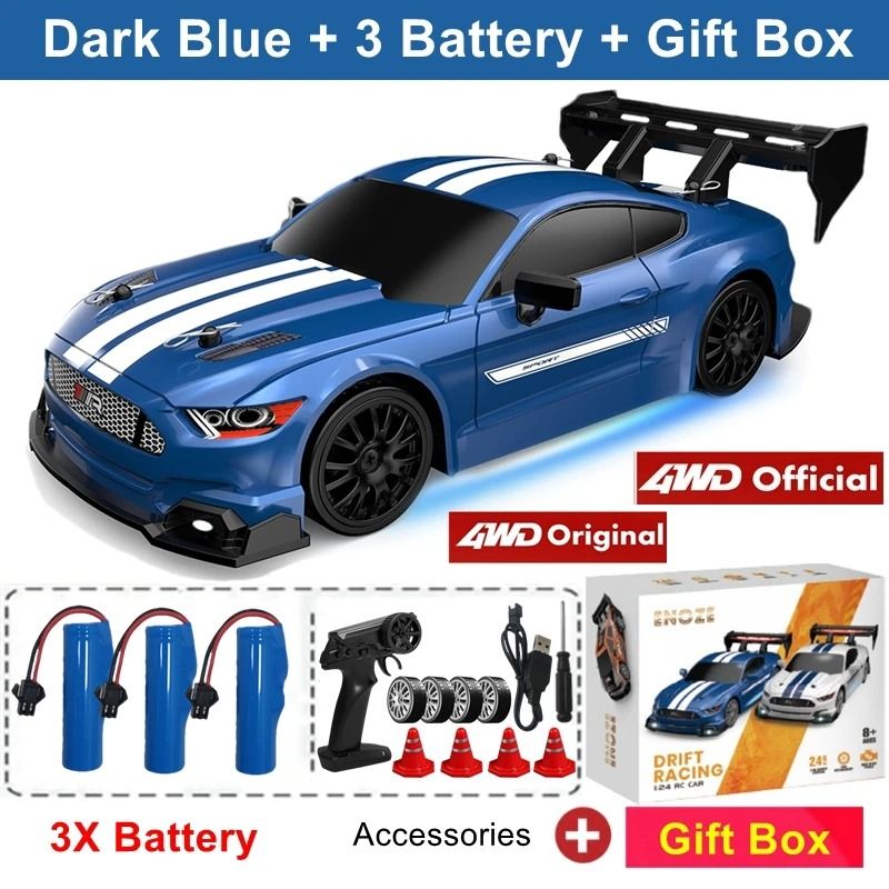4WD RC Drift Car With LED Lights Rechargeable Remote Control Racing Toy 10