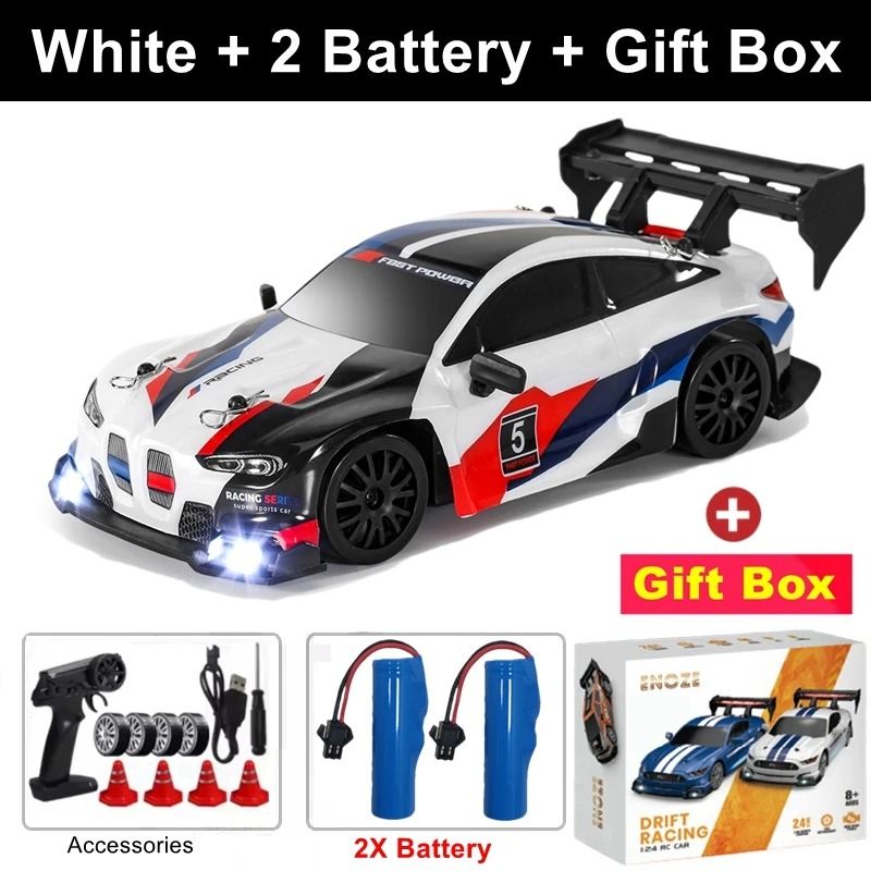 4WD RC Drift Car With LED Lights Rechargeable Remote Control Racing Toy 12
