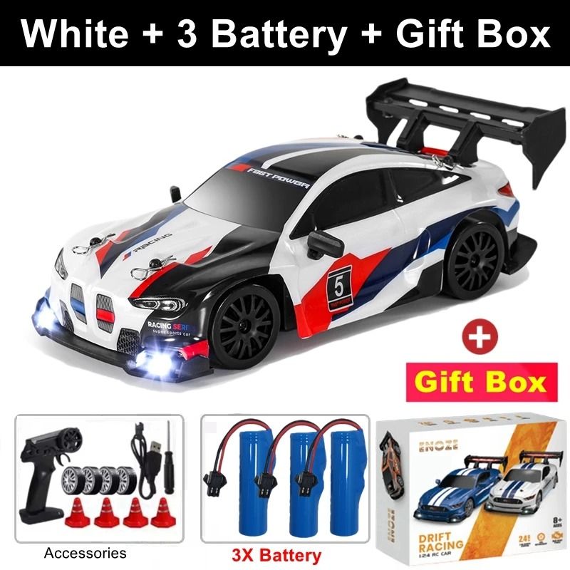 4WD RC Drift Car With LED Lights Rechargeable Remote Control Racing Toy 13
