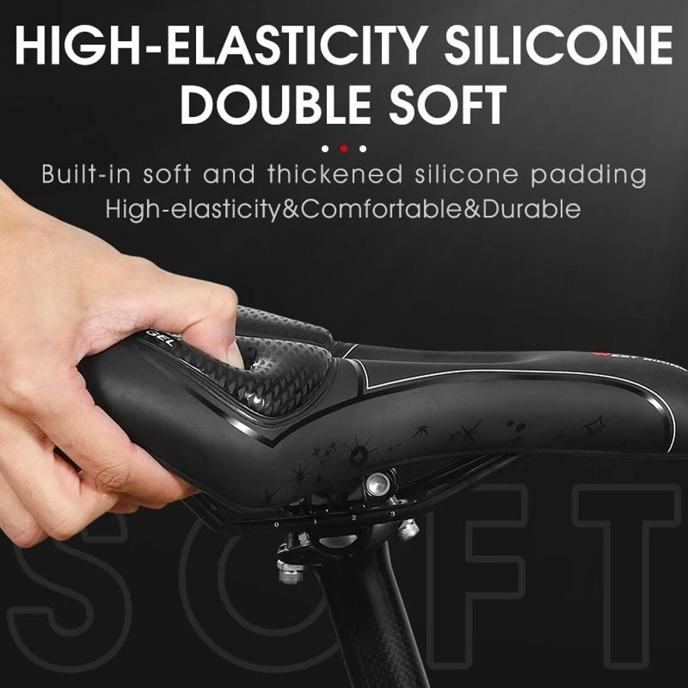 Ergonomic Bicycle Seat Cushion With Breathable PU For Road And Mountain Bikes 2