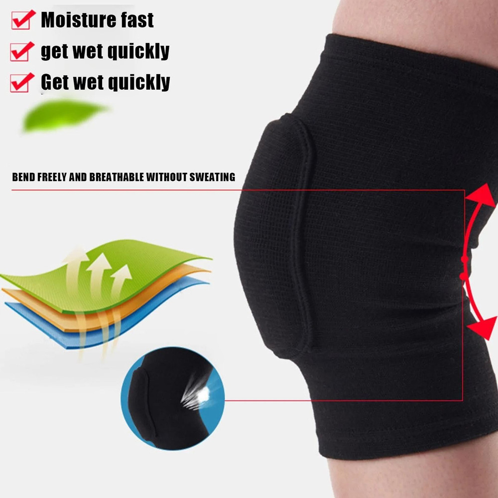 Sports Compression Knee Pads With Thickened Cushion Support For Training And Dance 4
