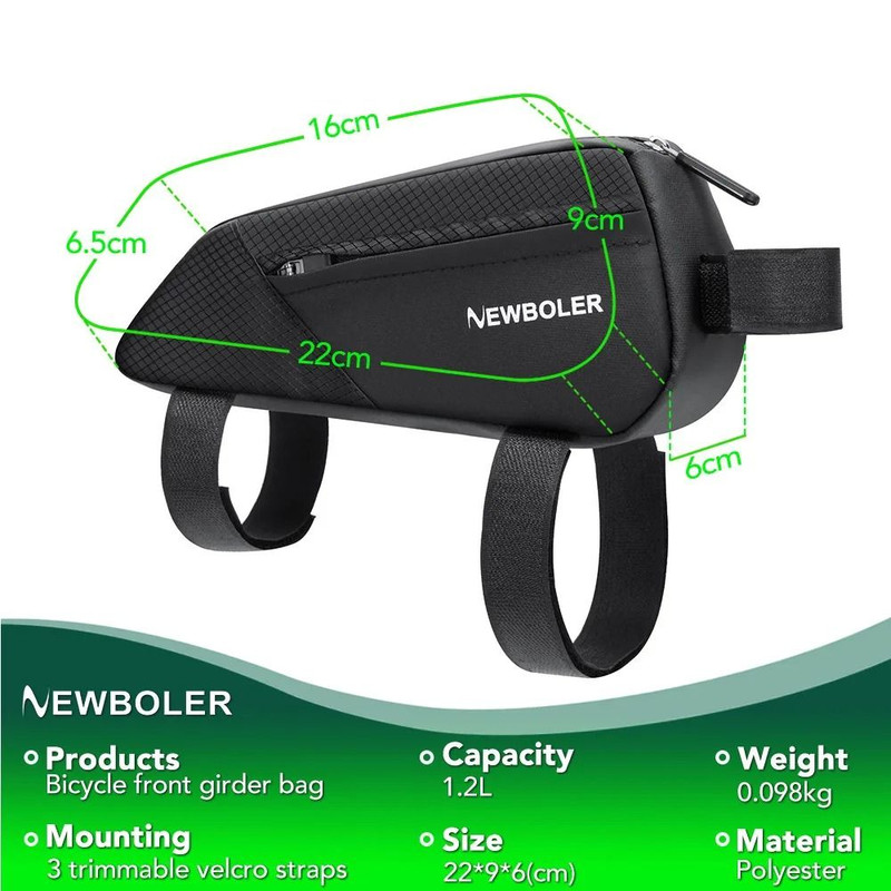 Waterproof Bicycle Frame Bag With Reflective Design And Large Capacity 3