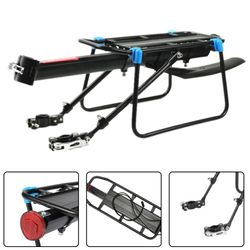 quick release adjustable bike cargo rack with mudguard