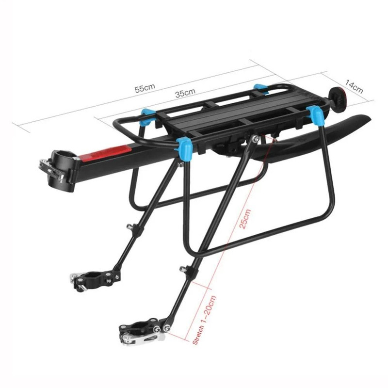 Quick Release Adjustable Bike Cargo Rack With Mudguard 3