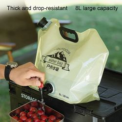 collapsible outdoor water bag with faucet