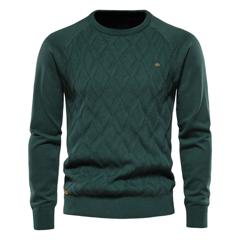 Mens Solid Knit Pullover Sweater 9