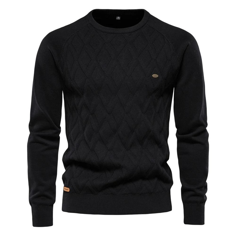 Mens Solid Knit Pullover Sweater 8