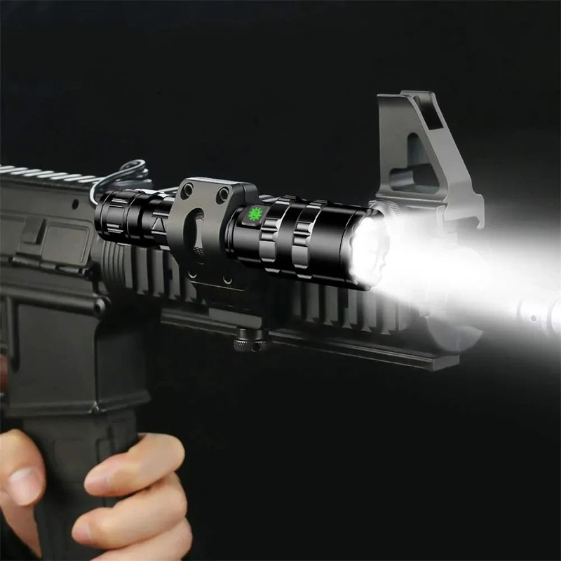Tactical LED Hunting Flashlight USB Rechargeable Waterproof Torch 3
