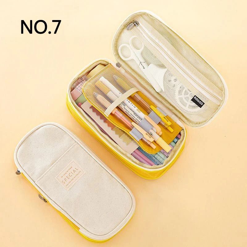 Large Capacity Pencil Case Double Layer School Pouch 11