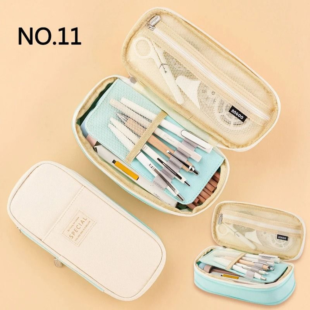 Large Capacity Pencil Case Double Layer School Pouch 15