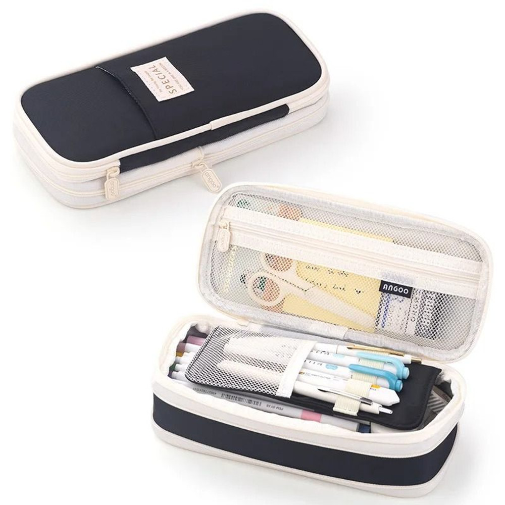 Large Capacity Pencil Case Double Layer School Pouch 17