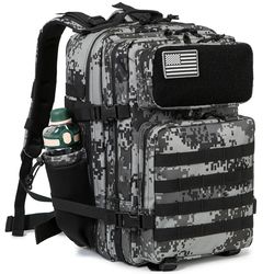 45l tactical backpack outdoor hiking survival rucksack with bottle holder