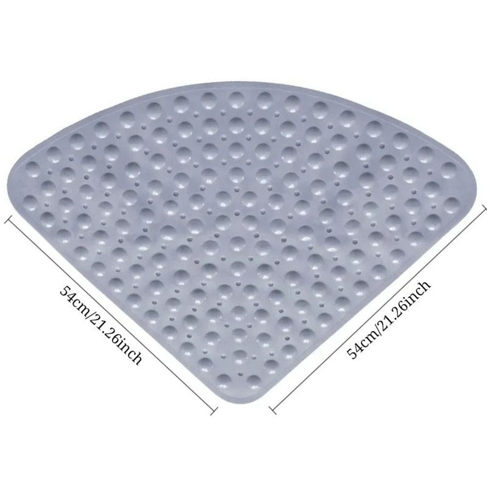 Comfortable Triangle Shower Mat With Non Slip Diamond Design 2