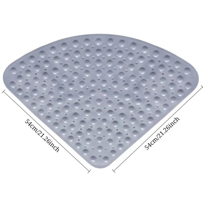 Comfortable Triangle Shower Mat With Non Slip Diamond Design 2