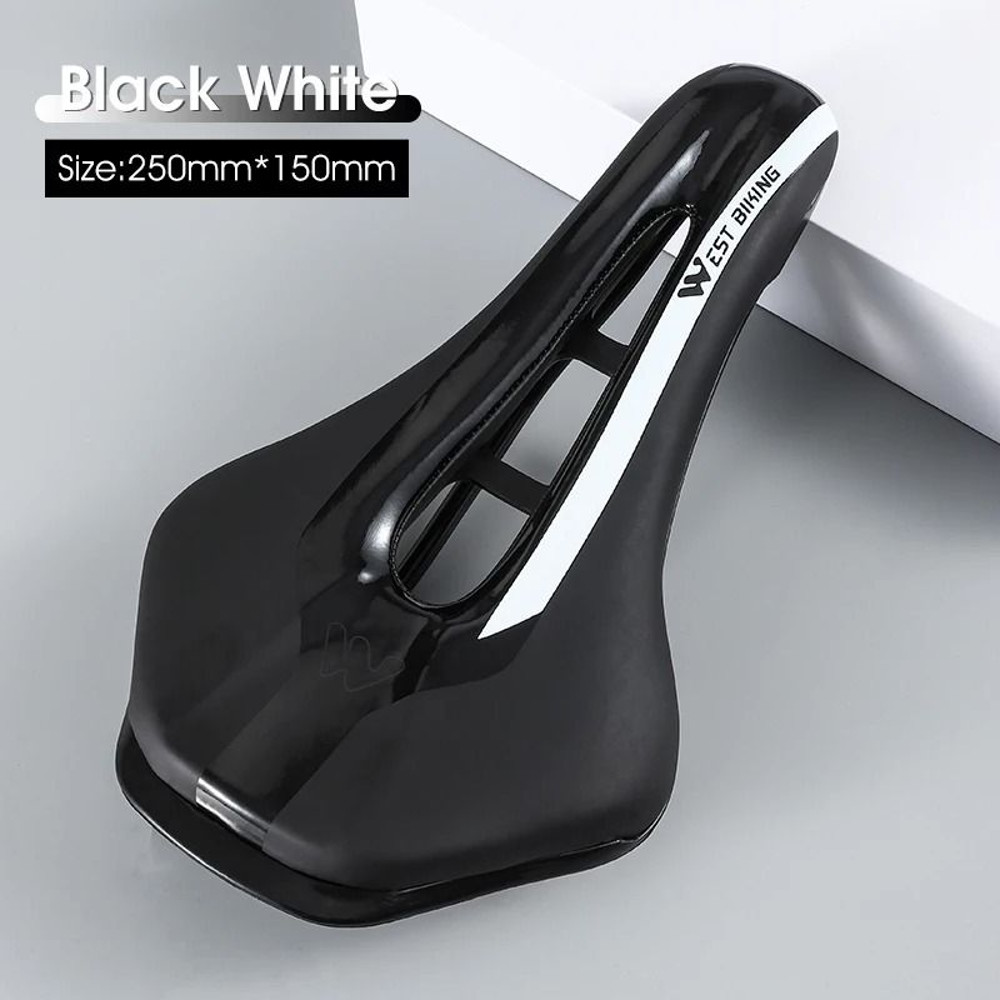 Comfortable Road Bicycle Saddle With Hollow Breathable PU Leather Cushion 8