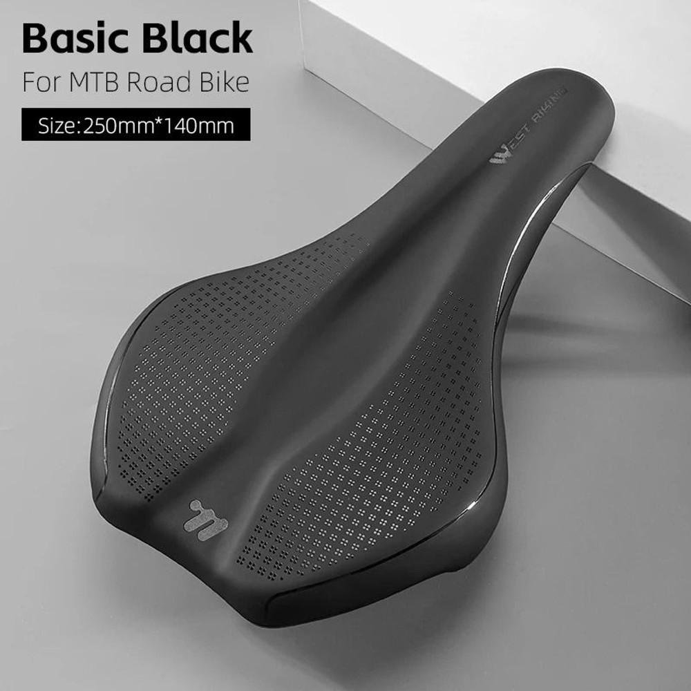 Comfortable Road Bicycle Saddle With Hollow Breathable PU Leather Cushion 15