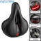 Hollow Breathable Bicycle Saddle With Shock Absorption And Safety Reflector 0