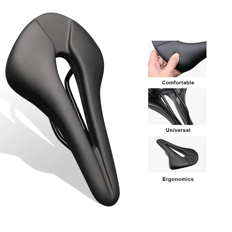 Breathable Hollow Bicycle Saddle PU Leather Soft Comfortable Cushion 4