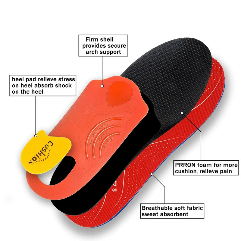 Orthopedic Sport Insoles For Plantar Fasciitis And Flat Feet Support 4