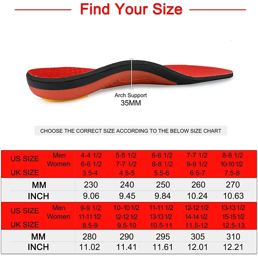 Orthopedic Sport Insoles For Plantar Fasciitis And Flat Feet Support 5
