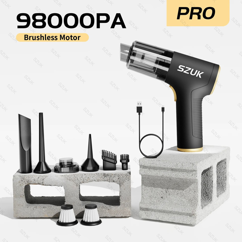 Portable Car Vacuum Cleaner Wireless Strong Suction Handheld 9