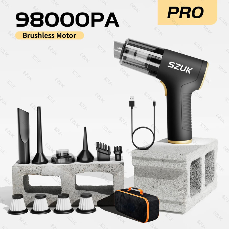 Portable Car Vacuum Cleaner Wireless Strong Suction Handheld 11