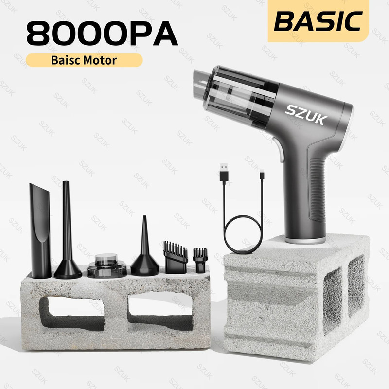 Portable Car Vacuum Cleaner Wireless Strong Suction Handheld 7