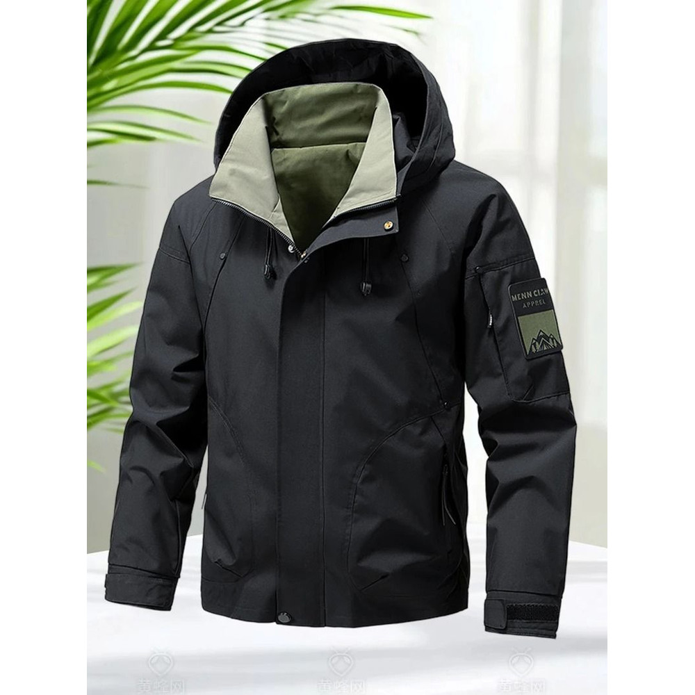 Men Waterproof Softshell Hooded Jacket For Hiking And Camping 3