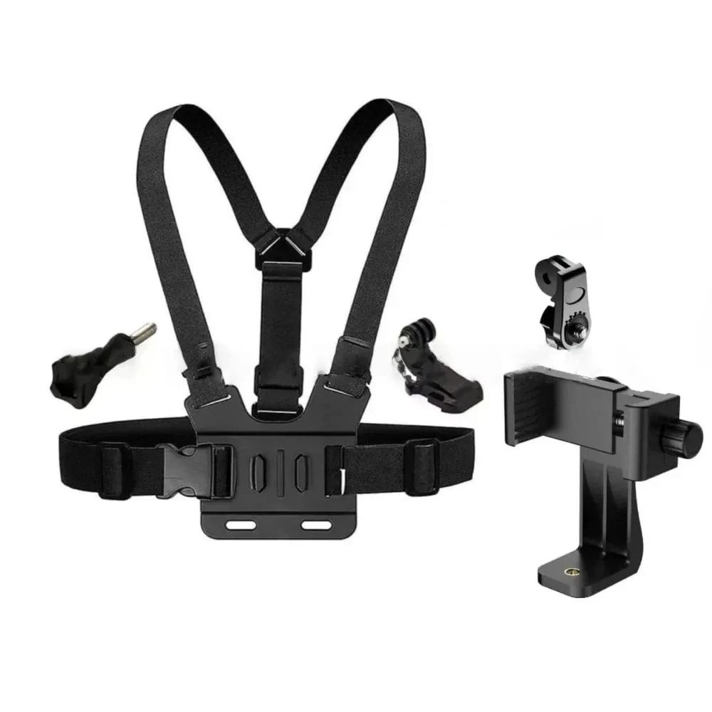 Adjustable Phone Clip Holder With Chest Strap For Sports And Action Cameras 4