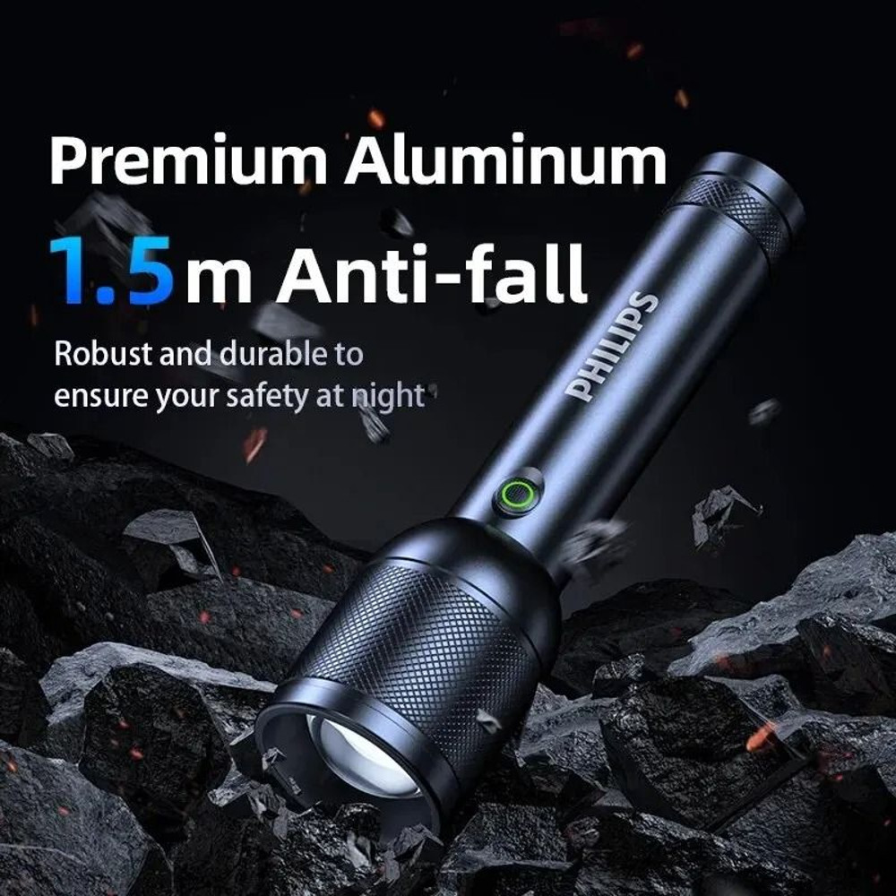 3200 Lumen LED Flashlight With Long Range Beam And Stepless Zoom 3