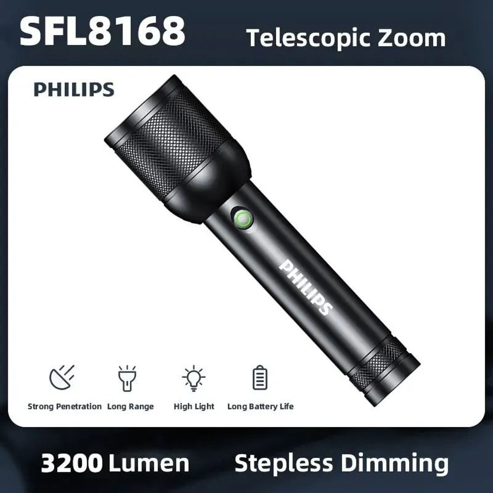 3200 Lumen LED Flashlight With Long Range Beam And Stepless Zoom 6