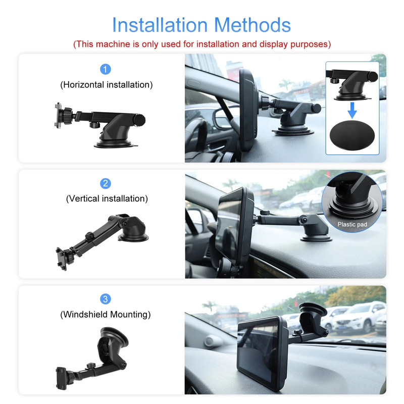 Car Radio Expansion Bracket Holder With Strong Suction Cup 2