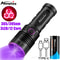 High Power UV Flashlight With Rechargeable Battery And Blacklight Detection 0