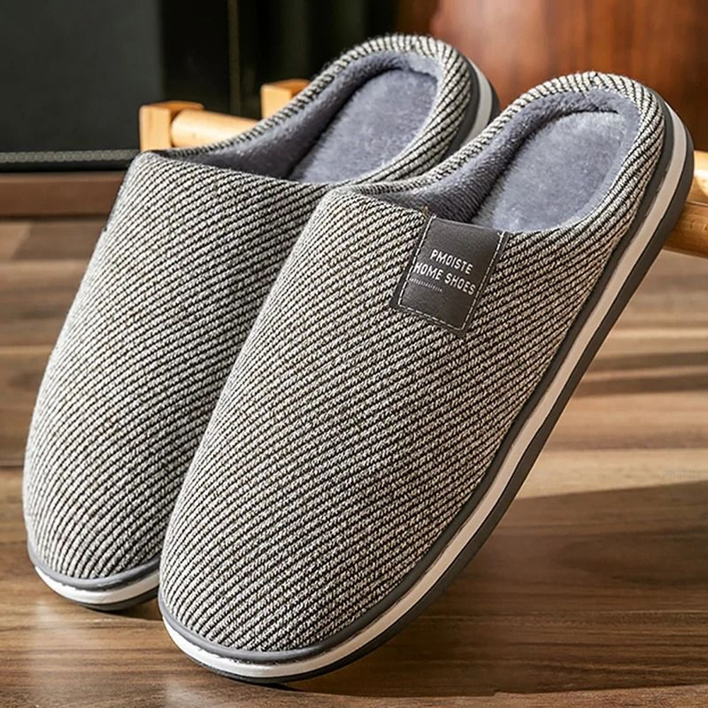 Men Winter Warm Cotton Slippers With Non Slip Sole 2