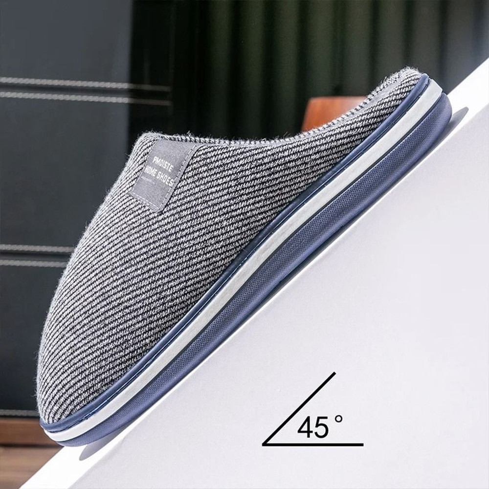 Men Winter Warm Cotton Slippers With Non Slip Sole 3