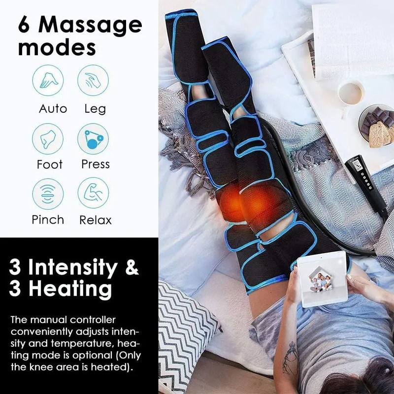 Air Pressure Leg Massager With Heat And Cordless Design 6