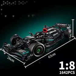 1 8 scale f1 race car building blocks set with 1642 pieces