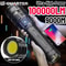 Ultra Bright Rechargeable LED Flashlight With 15000mAh Battery And Tail Light 1