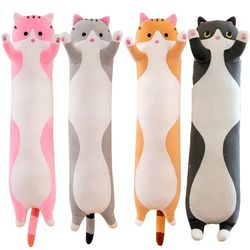 long cat plush pillow soft sleeping plushie doll