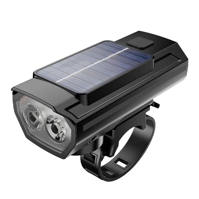 Solar Rechargeable Bicycle Front Light With Horn And USBC Charging 9