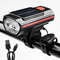 Solar Rechargeable Bicycle Front Light With Horn And USBC Charging 0