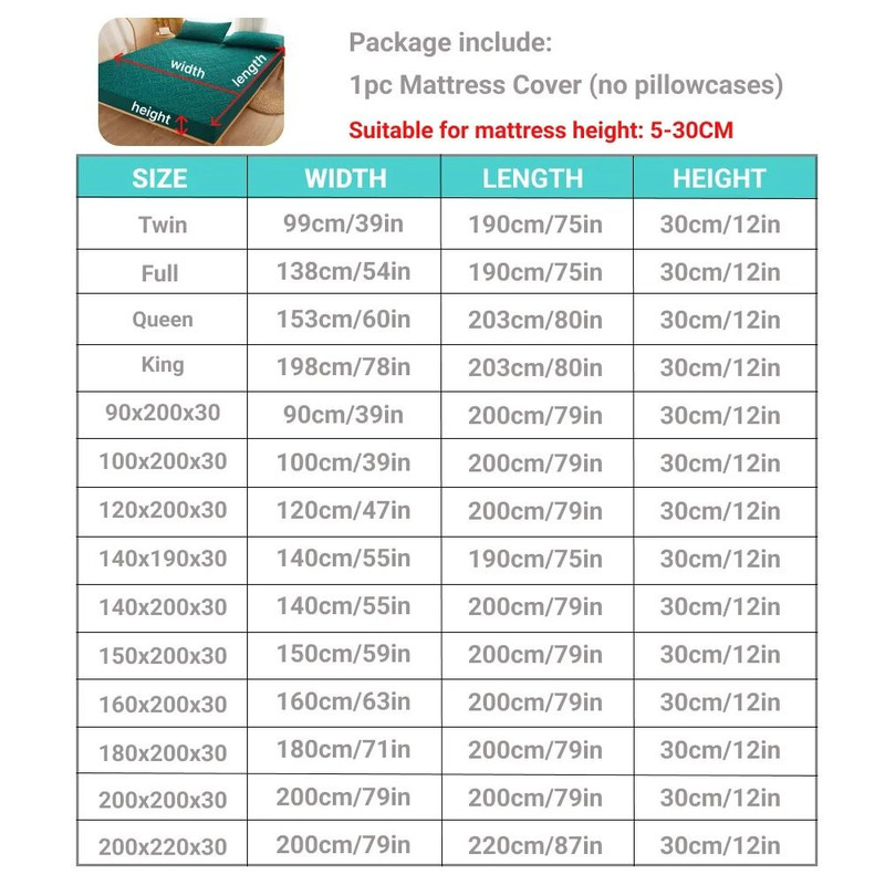 Waterproof Quilted Mattress Protector Breathable Antimite Fitted Bed Cover 2