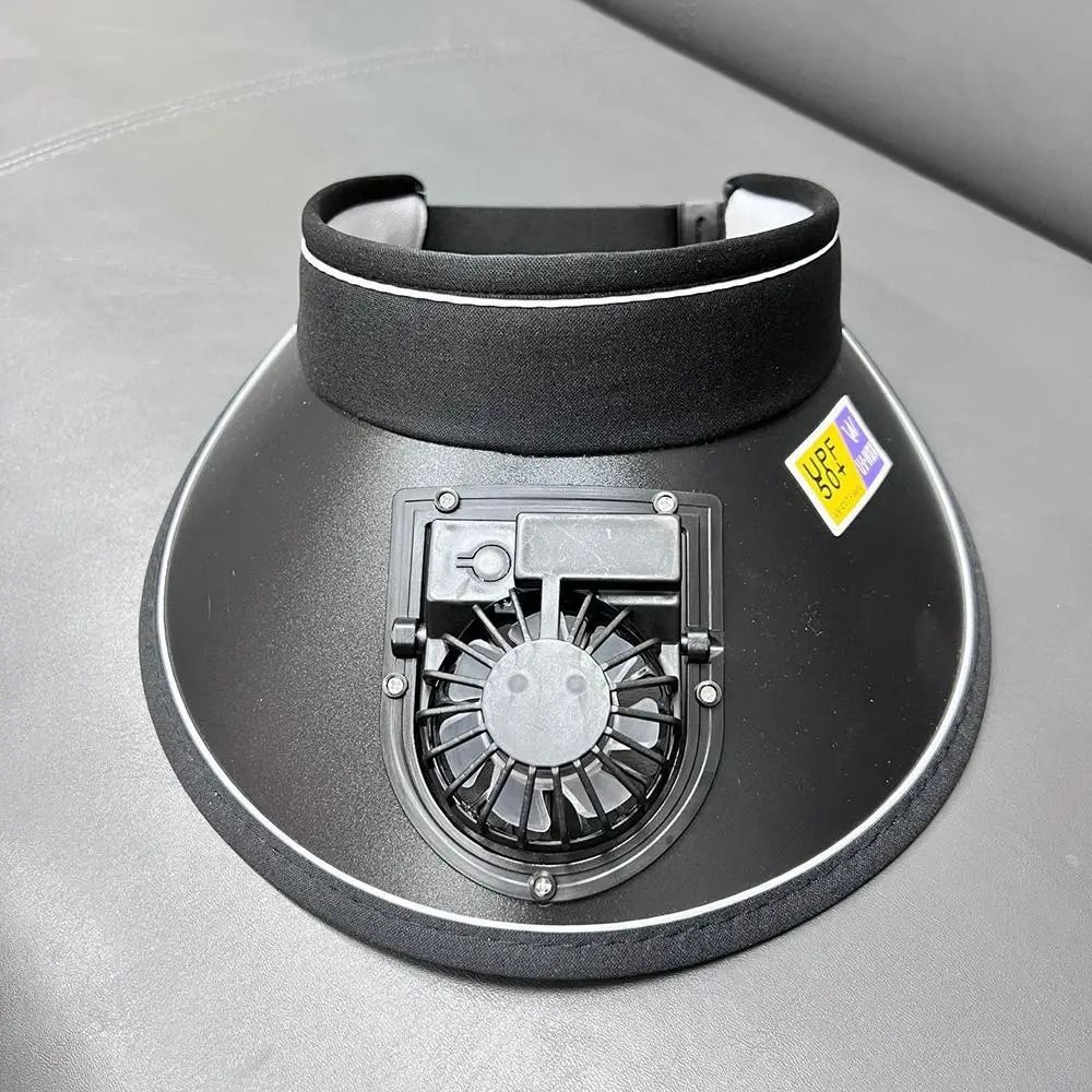 Outdoor Sun Protection Hat With USB Fan Large Brim Summer Visor 7