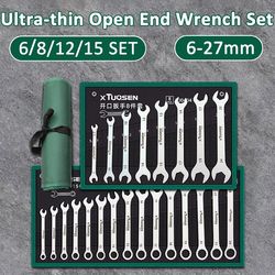 ultra thin ratchet wrench set dual head spanners for car repair and maintenance
