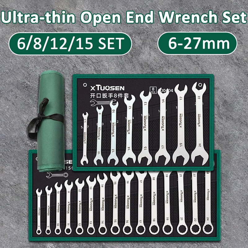 Ultra Thin Ratchet Wrench Set Dual Head Spanners For Car Repair And Maintenance 1