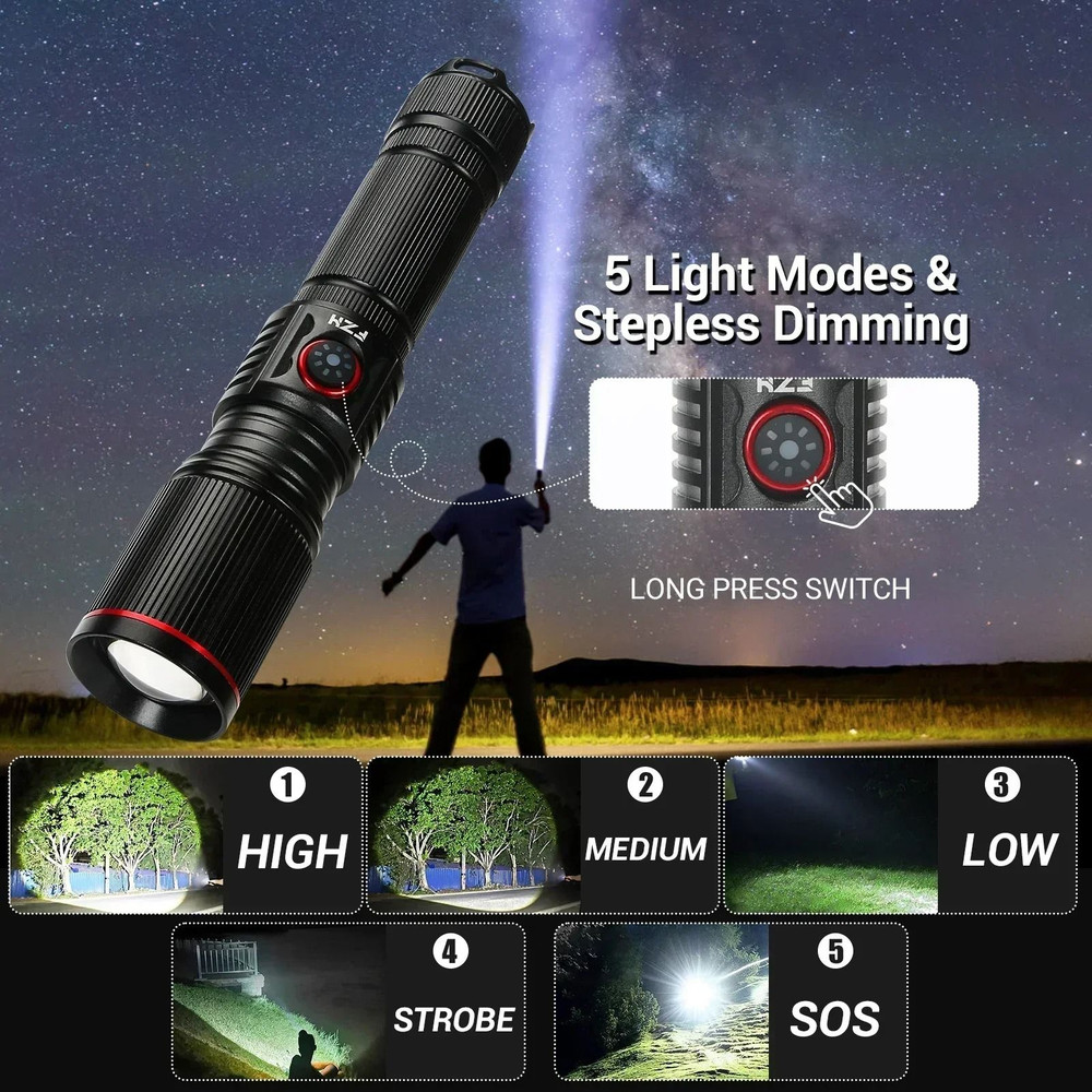 High Bright Rechargeable LED Flashlight 3