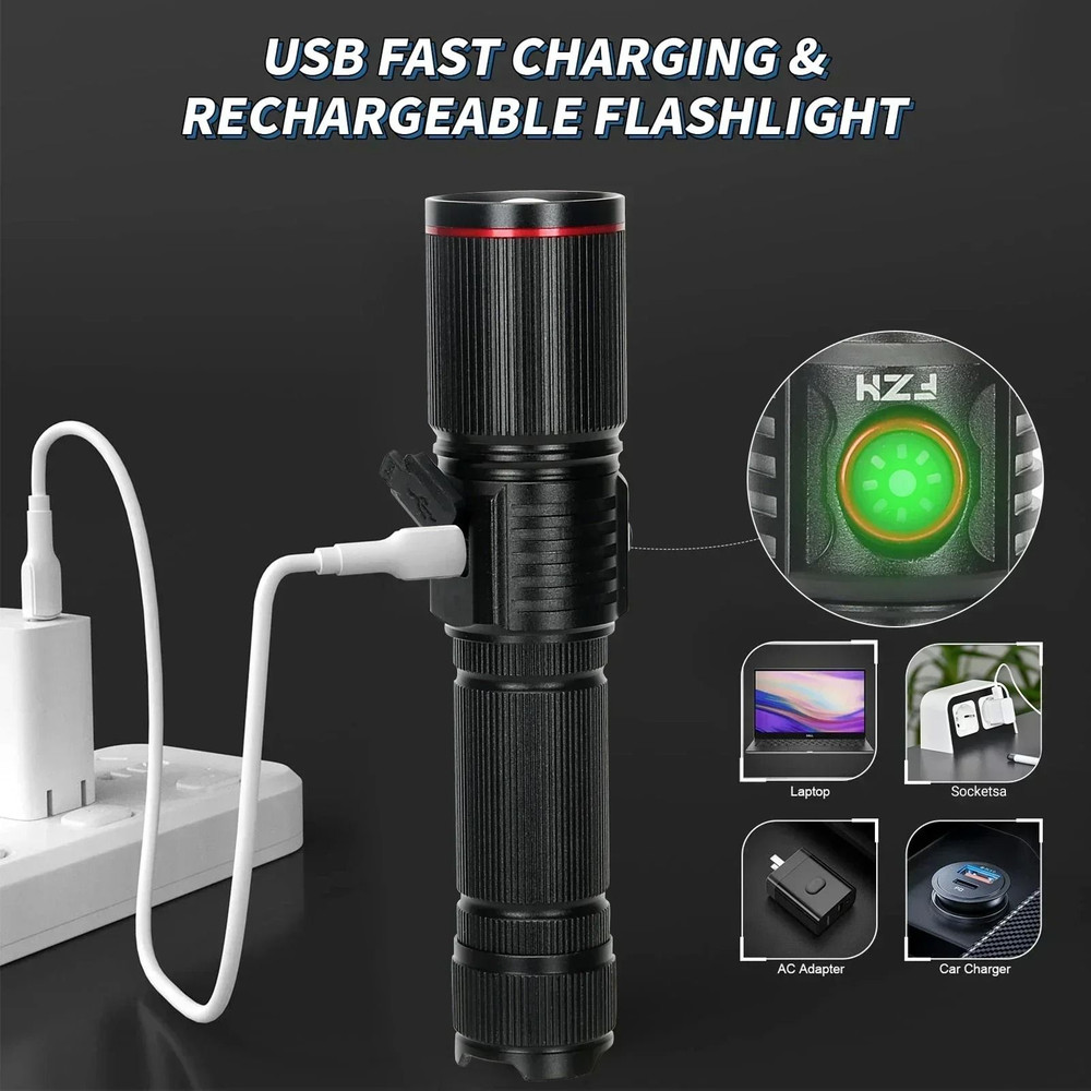 High Bright Rechargeable LED Flashlight 5