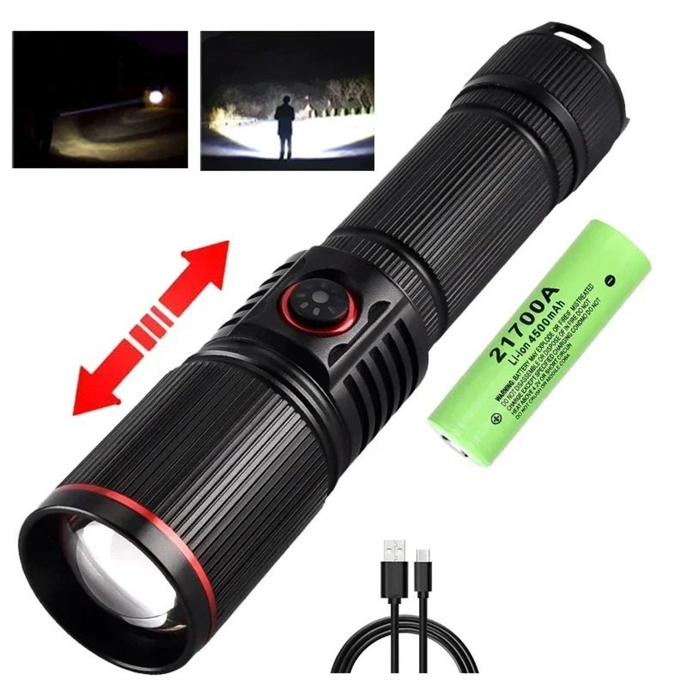 High Bright Rechargeable LED Flashlight 8