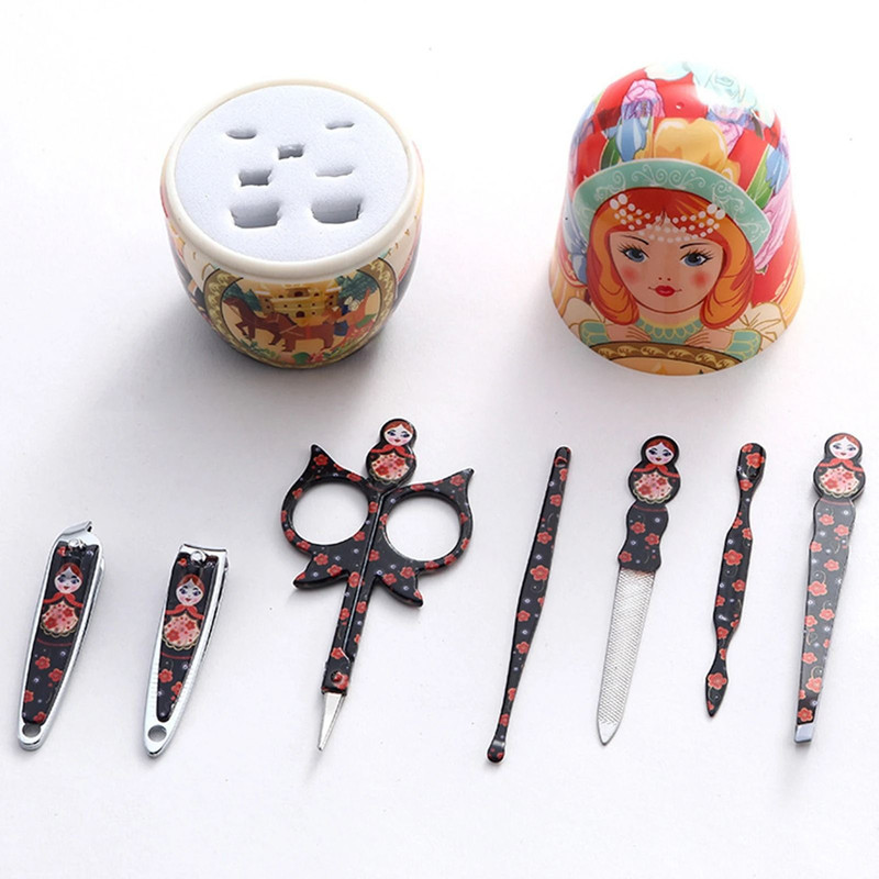 Creative Nail Clipper Set With Russian Doll Style Case 3